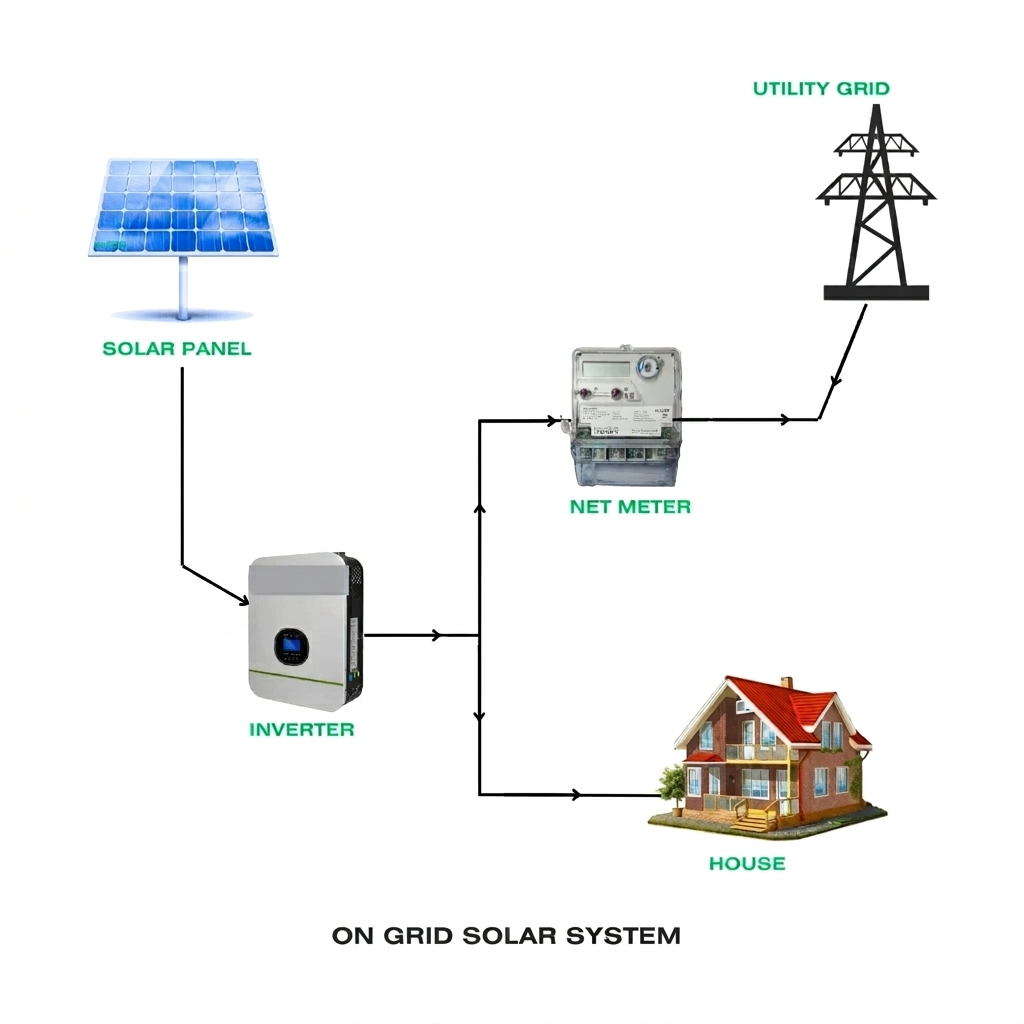 On-Grid Solar Diagram System